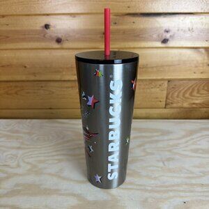 Starbucks Christmas 2023 Festive Stars Ornaments Stainless Steel Tumbler 24oz